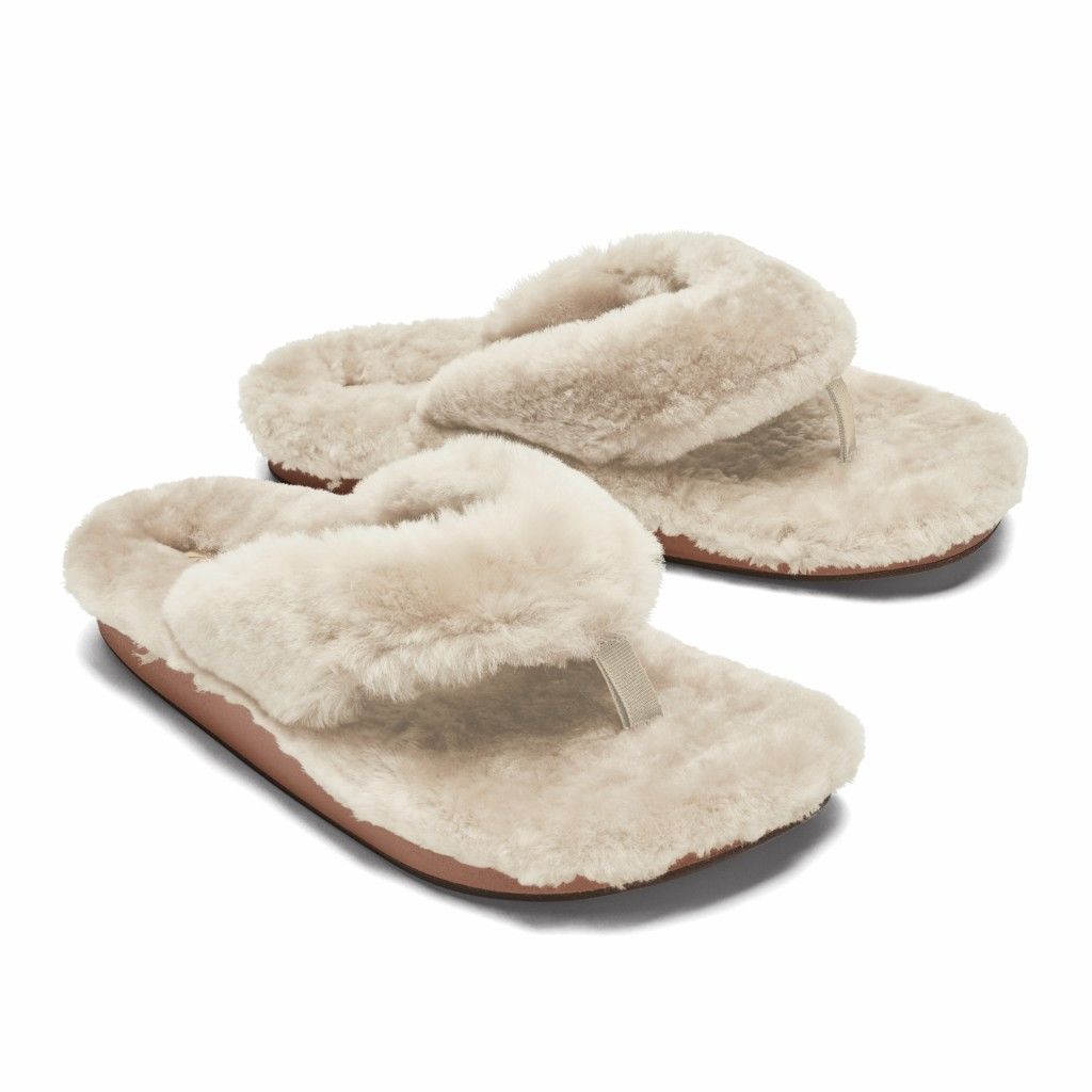 Zapatos Olukai Kīpe'a Heu - Pantuflas Mujer Blancos 20608-271